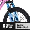 S26103 26 inch Mountain Bike for Teenagers Girls Women, Shimano 21 Speeds with Dual Disc Brakes and 100mm Front Suspension, White/Pink - as Pic