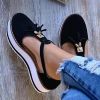 Women's Vulcanized Shoes 2023 Summer Ladies Increased Shoes Lace up - Army Green - 35