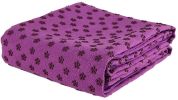 Sweat Absorbent Odorless Microfiber Mat Cover, Non-Slip Yoga Mat Towel for Indoor and Outdoor Fitness, Exercise with Carrying Mesh Bag 72x24 Inches -