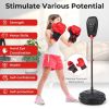 Inflation-Free Boxing Set with Punching Bag and Boxing Gloves - Black - Exercise & Fitness