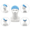 Extra-Wide Sport and Fitness Sweat-Wicking Headband - Blue