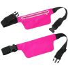 Unisex Sport Waist Pack Running Belt Bag Pouch Adjustable Bounce Free Sweat-Proof Lightweight Slim - Pink
