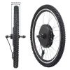 26in 1000W Rear Drive With Tires Bicycle Modification Parts Black - as picture