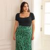 MRIGNT 2 Piece Short Sleeve Bodysuits for Women Sexy Ribbed Square Neck Top - M - Coffee+LightPurple