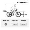 A2605D Ecarpat 26 Inch Fat Tires Mountain Bike, 26x4" Wide Wheels, 21-Speed Mens Womens Trail Beach Snow Commuter City Mountain Bike, Carbon Steel Fra