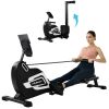 Magnetic Rowing Machine Folding Rower with 14 Level Resistance Adjustable; LCD Monitor and Tablet Holder for Foldable Rower Home Gym Cardio Workout -