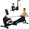 Magnetic Rowing Machine Folding Rower with 14 Level Resistance Adjustable; LCD Monitor and Tablet Holder for Foldable Rower Home Gym Cardio Workout -
