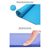 Yoga Mat with Carrying Strap for Yoga, Pilates, and Floor Exercises - Blue