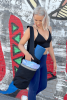 Yoga Mat Carrying Tote Bag with Large Pockets - Black