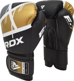 BOXING GLOVE BGR (Color: F7 BLACK GOLDEN, size: 10oz)