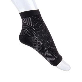 Anti-Fatigue Compression Ankle Sock for Improved Circulation, Swelling Relief, Plantar Fasciitis Relief and Tired Feet (size: medium)
